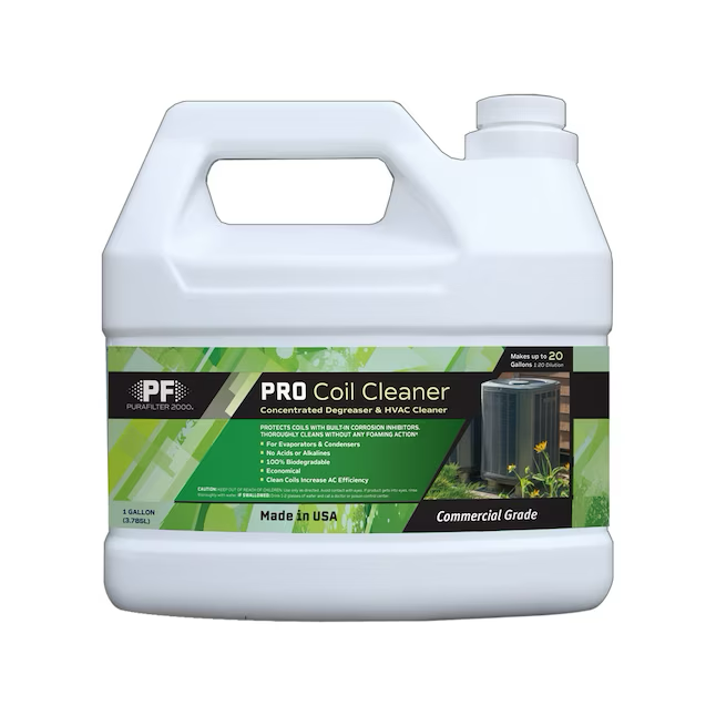 Purafilter 128 oz Clear Coil Cleaner for HVAC Condenser and Evaporator Coils