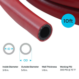 EZ-FLO 3/8-in ID x 10-ft PVC Red Reinforced Air Hose