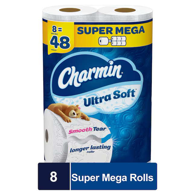 Charmin Ultra Soft Super Mega 8er-Pack 2-lagiges Toilettenpapier