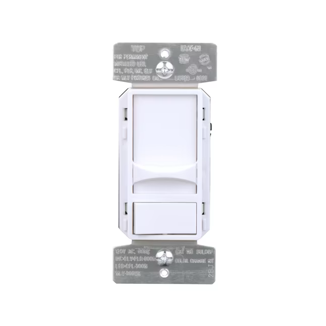 Eaton Universal-Dimmer für einpolige/3-Wege-LED-Dekorationslichter, Weiß/Helle Mandel/Elfenbein