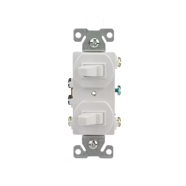 Eaton 15-Amp Single-Pole/3-Way Combination Light Switch, White