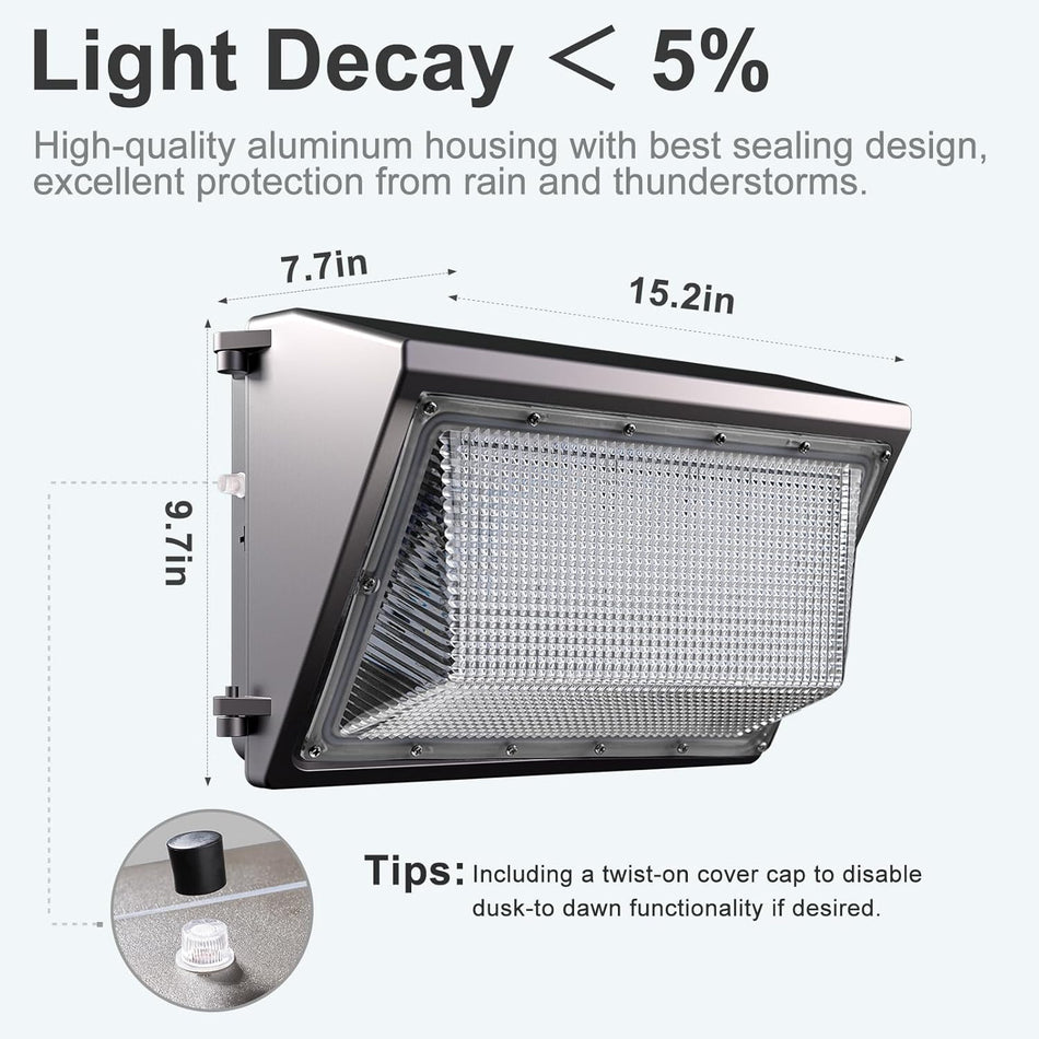 SABER SELECT LED WallPack Security Light 120W (‎15.2 in. L x 7.7 in. W x 9.7 in. H)