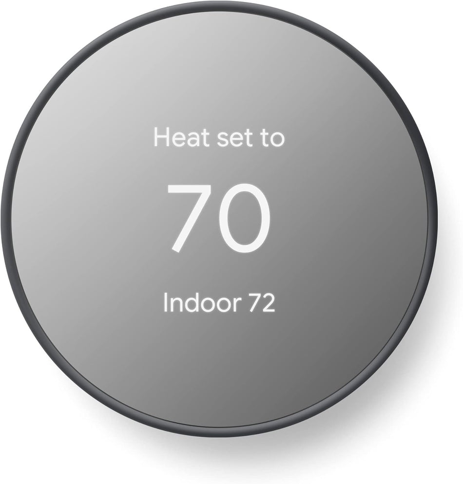 Google Nest Thermostat - Termostato inteligente para el hogar - Termostato Wifi programable - Carbón 