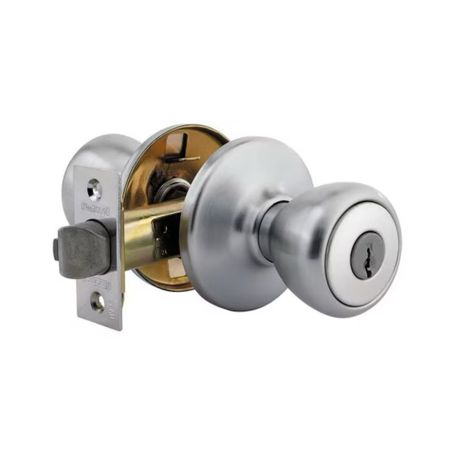 Kwikset Security Tylo Satin Chrome Keyed Entry Door Knob