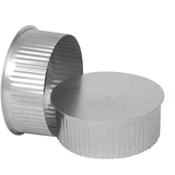 Tapa de extremo redondo de extremo pequeño prensado de acero galvanizado IMPERIAL de 6 pulgadas de diámetro