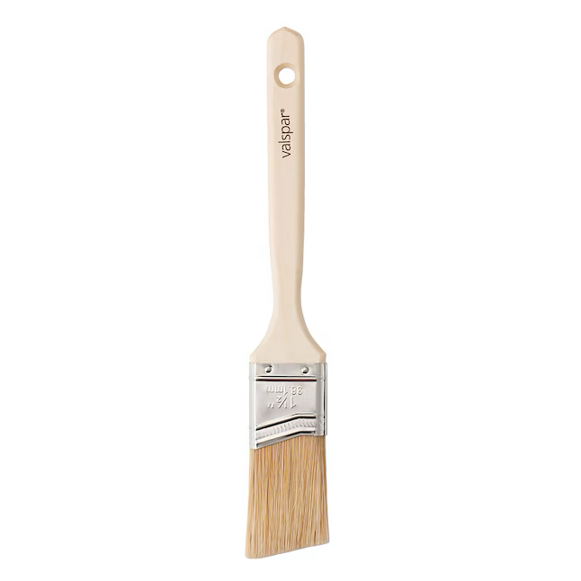 Valspar 1-1/2-in Reusable Natural Bristle- Polyester Blend Angle Paint Brush (Stain Brush)