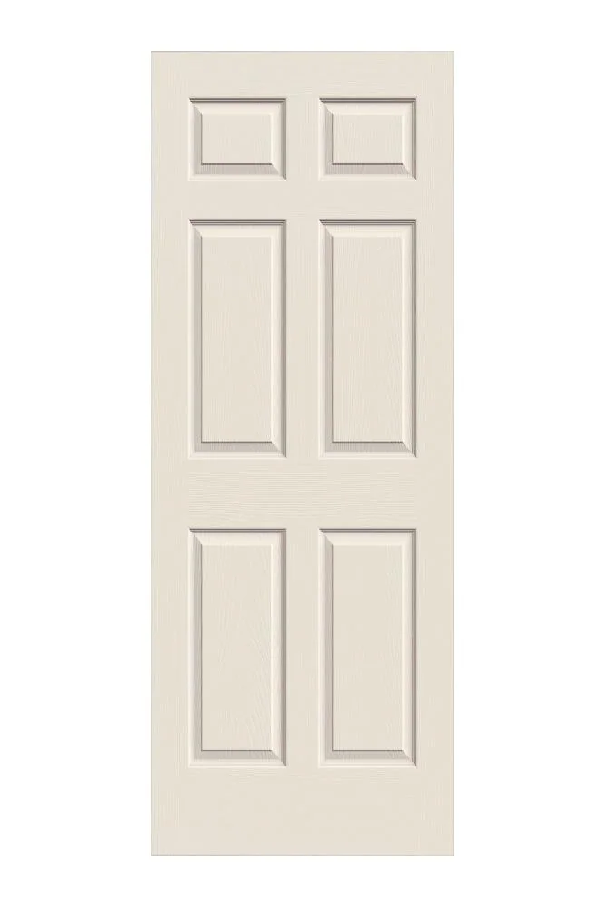 ReliaBilt Colonist 24-in x 80-in 6-panel Hollow Core Primed Molded Composite Slab Door Without Bore