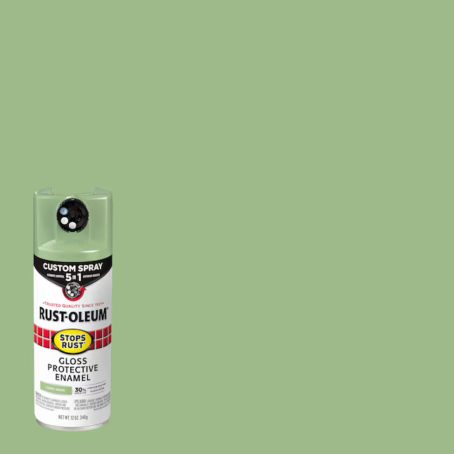 Pintura en aerosol verde laurel brillante Stops Rust 5 en 1 de Rust-Oleum (peso neto: 12 oz)