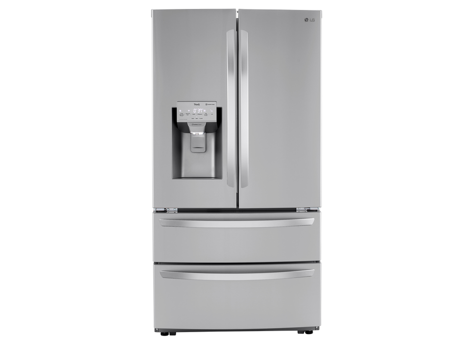 LG Craft Ice Smart WiFi Enabled 27.8-cu ft 4-Door Smart French Door Refrigerator with Dual Ice Maker, Water and Ice Dispenser (Fingerprint Resistant) ENERGY STAR