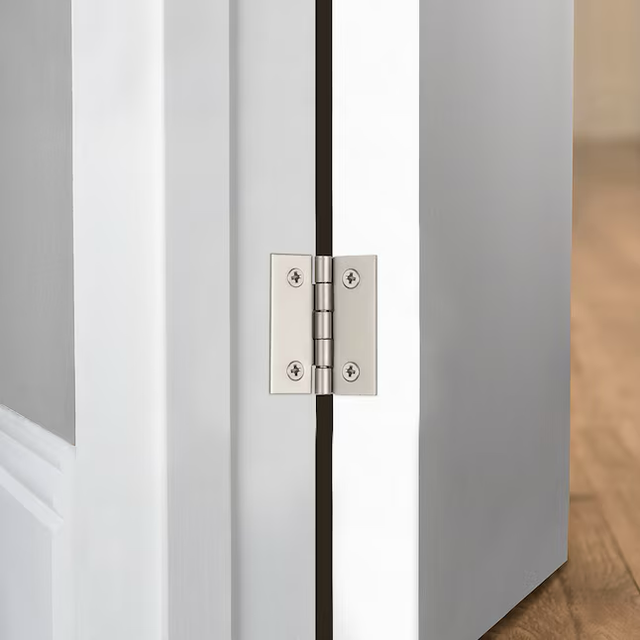 Bisagra para puerta interior embutida plateada RELIABILT de 1-1/2 pulg. de alto (paquete de 2)