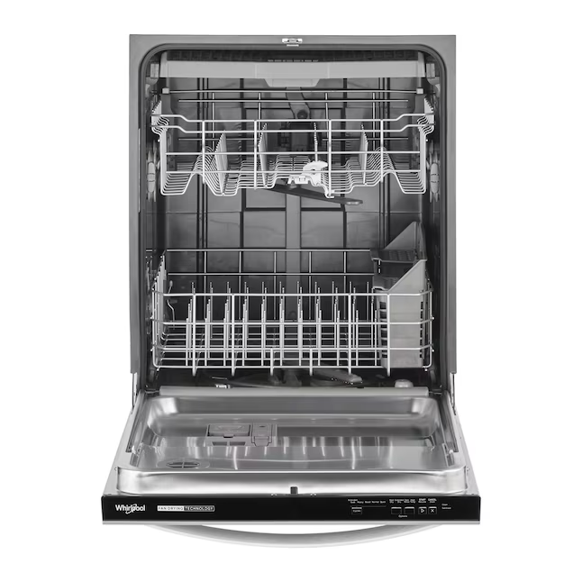 Whirlpool Top Control 24-in Built-In Dishwasher With Third Rack (Fingerprint Resistant Stainless Steel), 51-dBA