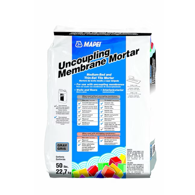 MAPEI Uncoupling Membrane Gray Thinset/Medium Bed Tile Mortar (50-lb)