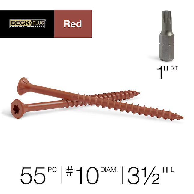 Deck Plus #10 x 3-1/2-in Wood To Wood Deck Screws (55-Per Box)