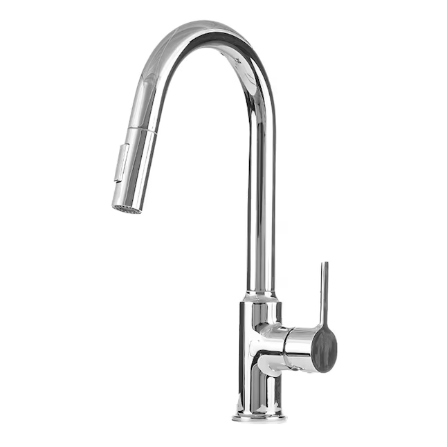 EZ-FLO Metro Chrome Single Handle Pull-down Kitchen Faucet with Deck Plate