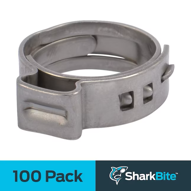 SharkBite 1/2-in Stainless Steel PEX Clamps (100-Pack Jar)