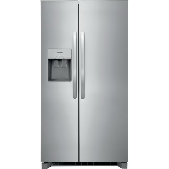 Frigidaire 25,6 Kubikfuß Side-by-Side-Kühlschrank mit Eismaschine, Wasser- und Eisspender (fingerabdruckresistenter Edelstahl) ENERGY STAR