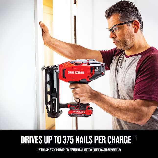 CRAFTSMAN V20 2.5-in 16-Gauge Cordless Finish Nailer (Bare Tool Only)