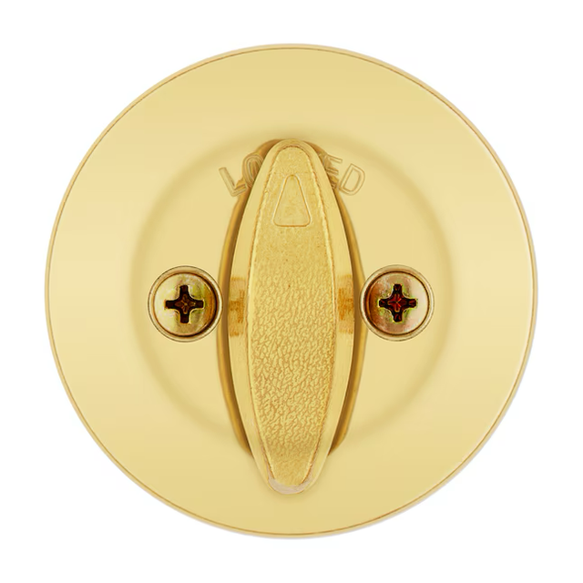 Kwikset Security 660 Mobile Home Deadbolt Series Polished Brass Single Cylinder Deadbolt with SmartKey