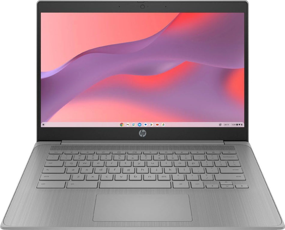 HP 2023 Chromebook-Laptop, 14-Zoll-Display, Intel Celeron N4120-Prozessor, 4 GB RAM, 64 GB eMMC, Intel UHD Graphics 600, Modern Gray