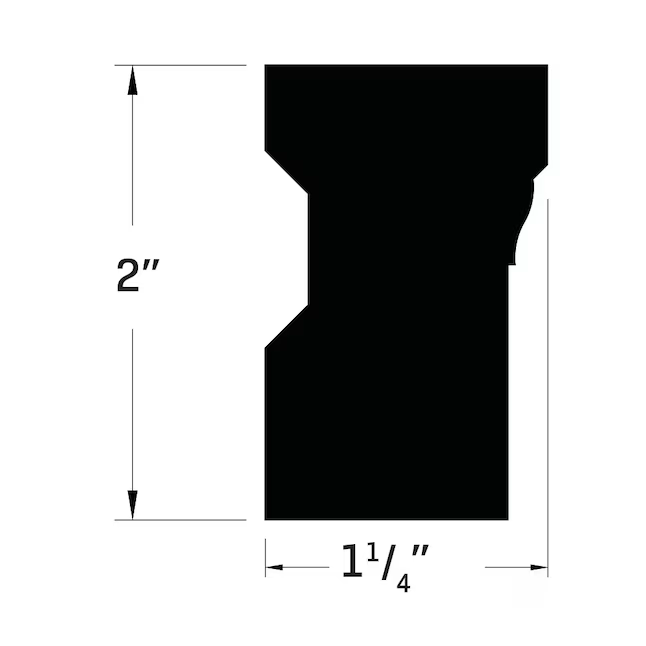 Royal Building Products Moldura de ladrillo de PVC acabado Wm180 de 1-1/4 pulgadas x 2 pulgadas x 10 pies