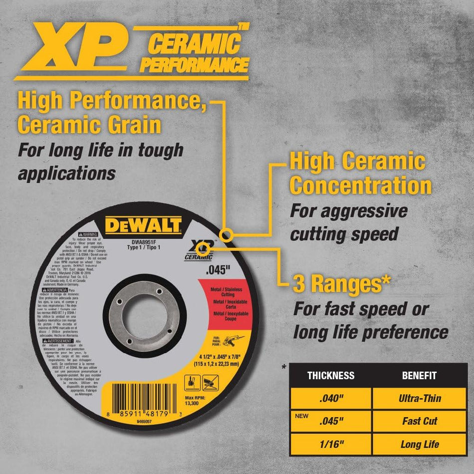 DeWalt Ceramic Metal Cutting Wheel (DWA8951F)