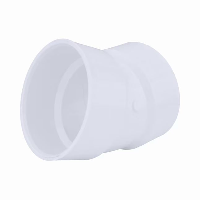 Charlotte Pipe 4-in x 4-in PVC DWV Hub Elbow - 22-1/2 Degree Angle