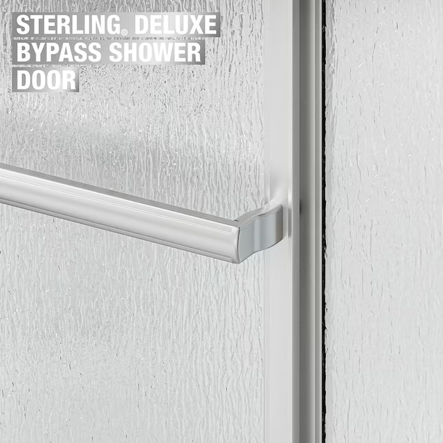 Sterling Deluxe Silver 54-in to 60-in W x 70-in H Framed Sliding Shower Door