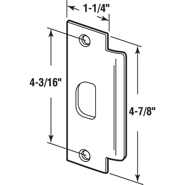 Gatehouse 1-1/8-in W x 4-7/8-in L Brushed Commercial