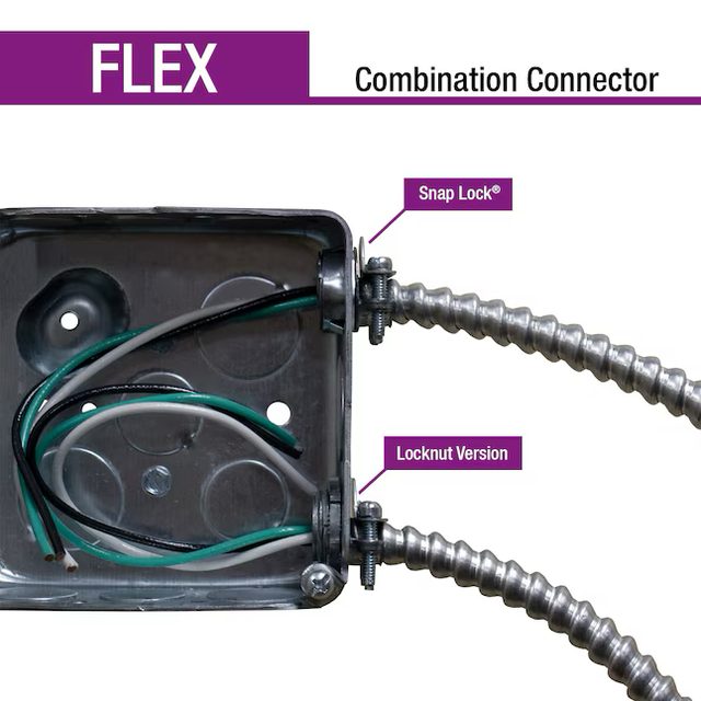 Conectores de combinación de zinc fundido a presión flexibles Sigma ProConnex de 3/8 pulg. (paquete de 5)