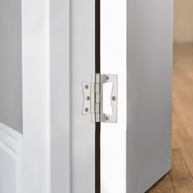 Bisagra para puerta plegable sin embutir RELIABILT de 3 pulgadas en níquel satinado (paquete de 2)