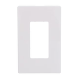 Eaton 1-Gang Midsize White Polycarbonate Indoor Decorator Wall Plate