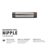 RELIABILT 1/2-in x 8-in Galvanized Nipple