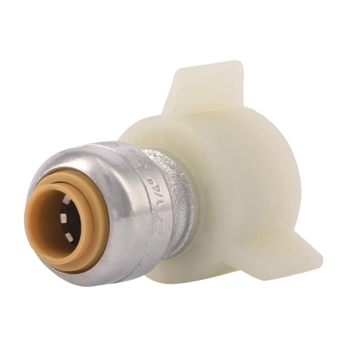 SharkBite Conector de grifo NPSM de 1/4 pulg. (3/8 pulg. DE) x 1/2 pulg.