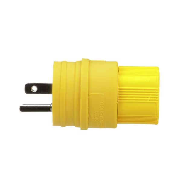 Eaton Arrow Hart 15-Amp 125-Volt NEMA 5-15 Watertight 3-wire Grounding Industrial Straight Plug, Yellow