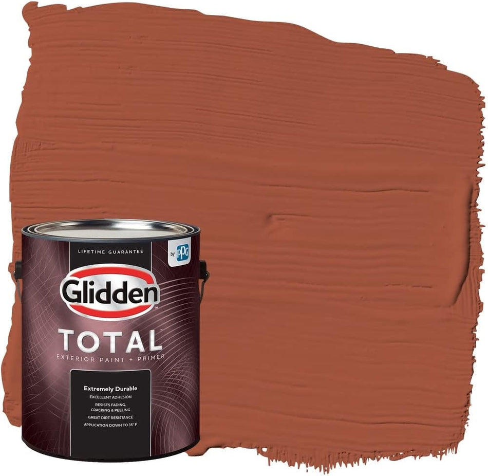 Pintura e imprimador para exteriores Glidden Total semibrillante, cobre antiguo