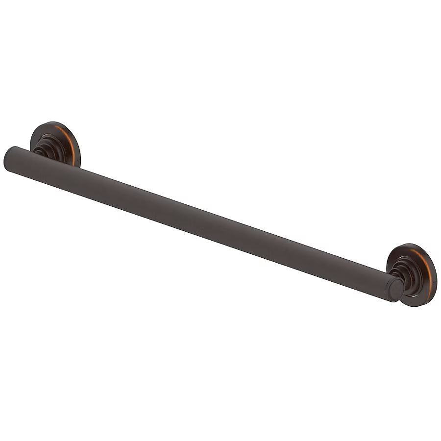 allen + roth Townley 24-in Oil Rubbed Bronze Wall Mount ADA Compliant Grab Bar (500-lb Weight Capacity)