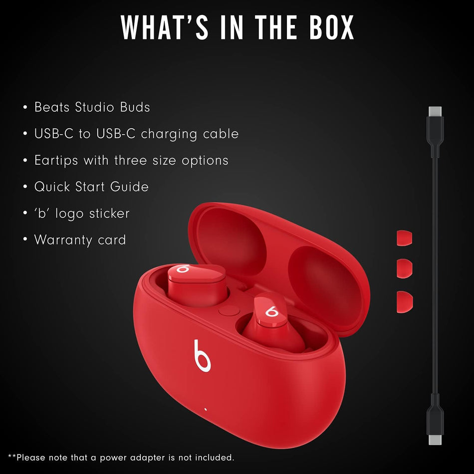 Beats Studio Buds kabellose Ohrhörer mit Geräuschunterdrückung (rot) 