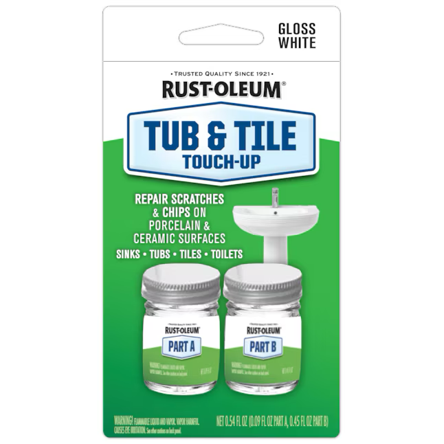 Rust-Oleum -fl oz White Tub and Tile Chip Repair Kit