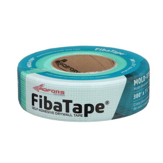 Saint-Gobain ADFORS FibaTape Mold-X10 Cinta autoadhesiva para juntas de construcción de malla de 1,875 pulgadas x 300 pies