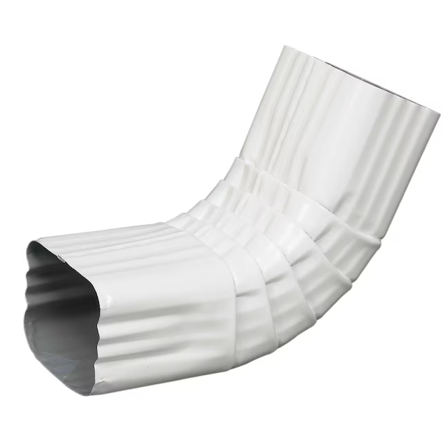 Codo frontal blanco de aluminio Amerimax de 2,8125 pulgadas