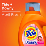 Detergente para ropa Tide + Downy April Fresh HE (146 onzas líquidas)