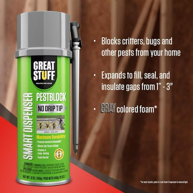 GREAT STUFF Pestblock 12-oz Smart Dispenser Indoor/Outdoor Spray Foam Insulation