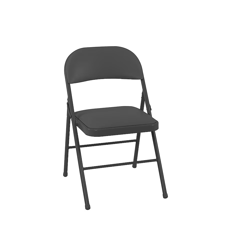 Cosco Black Standard Folding Chair with Padded Seat (Indoor)