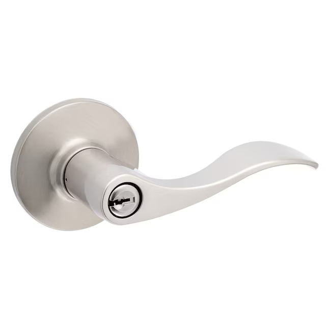 RELIABILT Olivia Satin Nickel Exterior Keyed Entry Door Handle