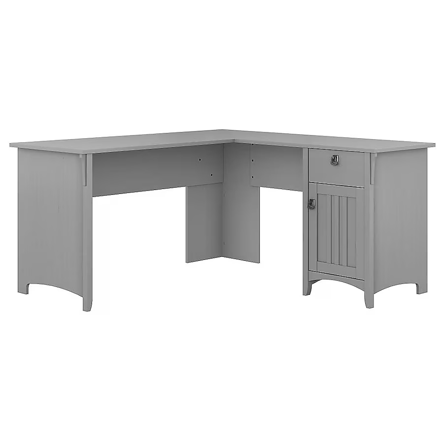 Bush Furniture Salinas 60-in Gray Modern/Contemporary L-shaped Desk