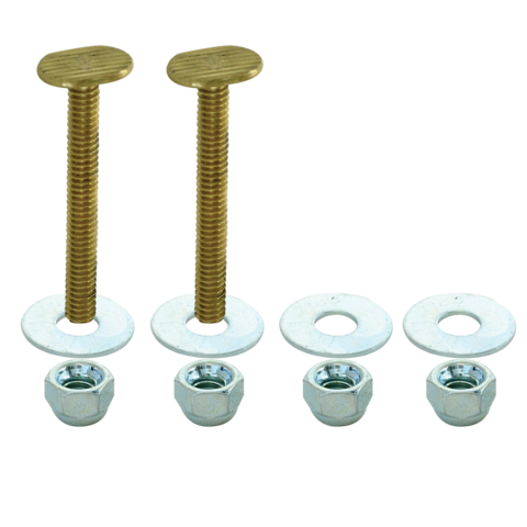 EZ-FLO Toilet Closet Bolts Plated Brass 1/4 in. x 2-1/4 in.