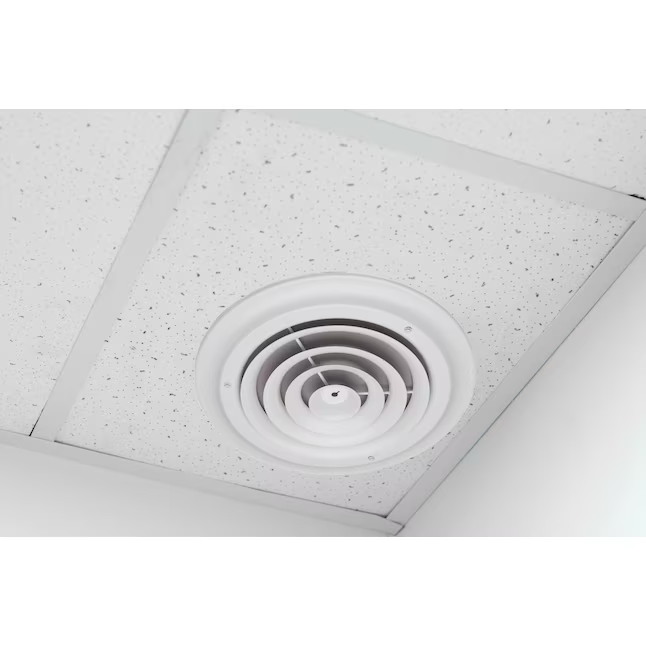 RELIABILT 14-in x 14-in Step-down Steel Sidewall/Ceiling Diffuser in White