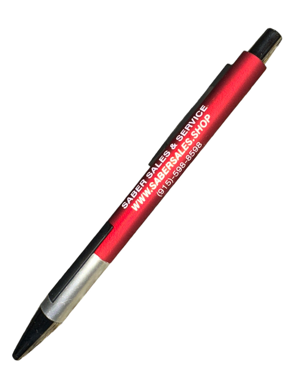 Saber Sales Red Black Ink Pen