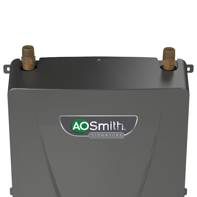 Calentador de agua eléctrico sin tanque AO Smith Signature Series de 240 voltios, 28 KW y 2,4 GPM