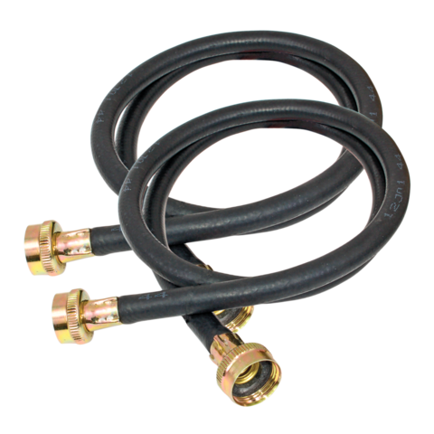 Eastman 2-Pack 4 ft. Black Washing Machine Hoses